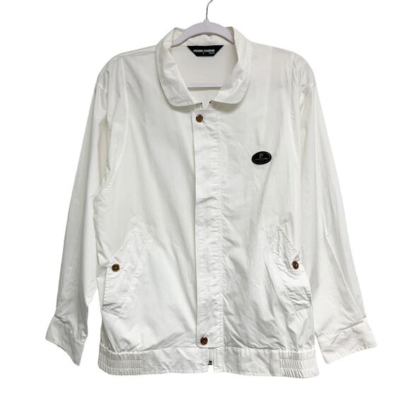 Pierre Cardin Other - Vintage Pierre Cardin Size L White Zip Up Snap Button Light Jacket